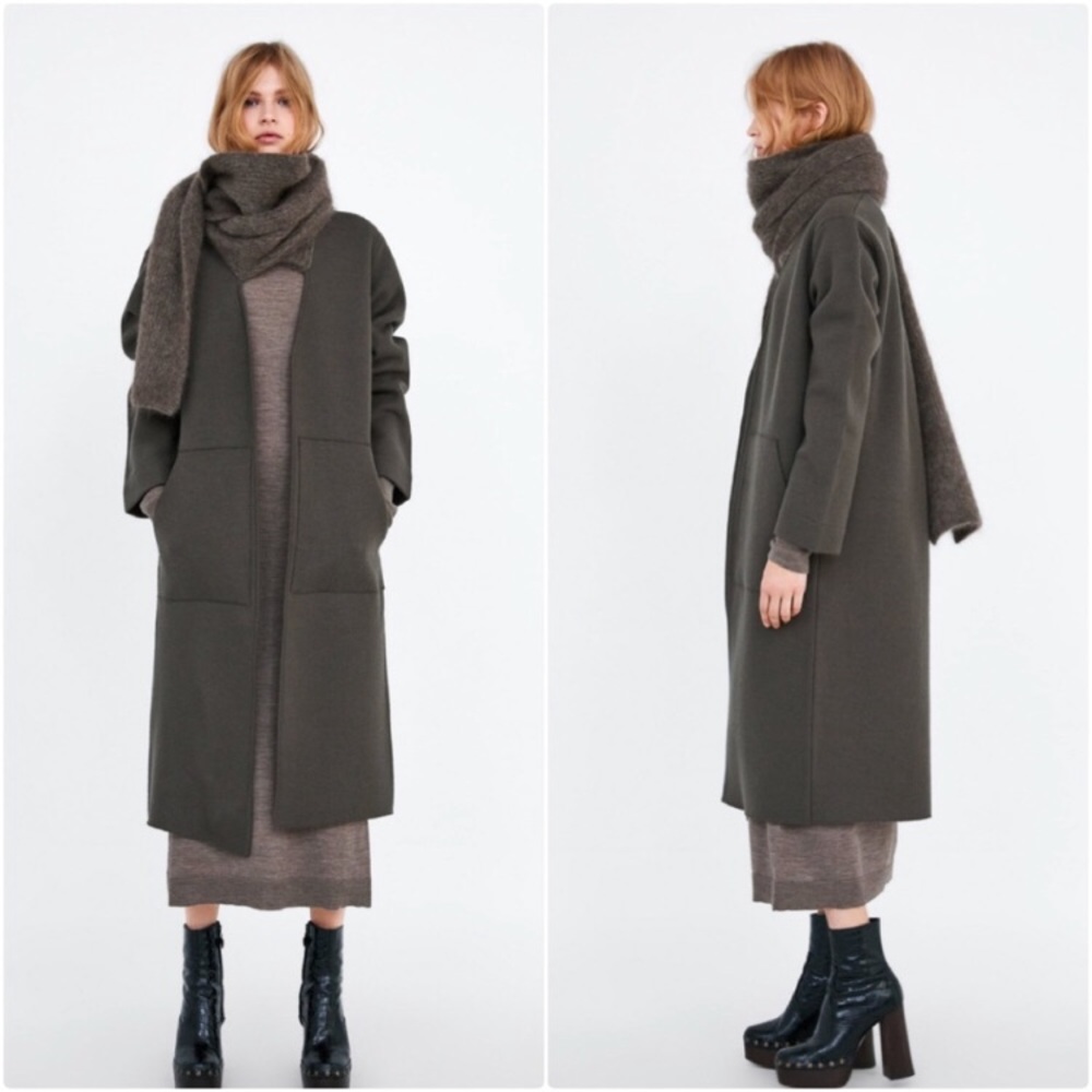 Zara wrap collar coat NWT - Picture 3 of 8